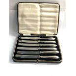 Boxed set of silver handled knives please see images for details