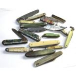 Collection of 20 vintage pocket pen knives please see images for details