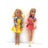 2 Vintage Sindy dolls one missing hands please see images for details