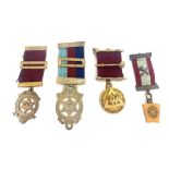 4 Silver hallmarked masonic medals - jewels