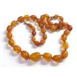 Amber bead necklace need restringing weight 37.8g