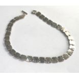 Designer Tateossian silver necklace hallmarked 925 measures approx 43cm long weight 80g