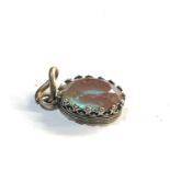 Antique Saphiret pendant faceted stone measures approx 15mm by 12mm please see images for details