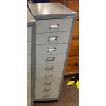 Bisley multi drawer vintage filing cabinet 9 draws