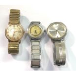 3 Vintage gents wristwatches all ticking but no warranty given please see images for details
