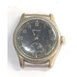 Grana German military wristwatch black dial winds and ticks second hand come away no warranty