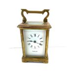 Vintage brass carriage clock working order but no warranty