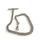 antique silver Albert pocket watch chain t-bar not silver weight 33g