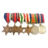 Mounted WW2 medals