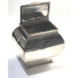 Antique silver tea caddy Chester silver hallmarks worn weight 220g