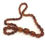 Amber bead necklace