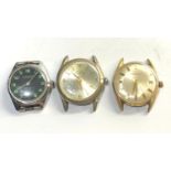 3 Vintage gents wristwatches all ticking but no warranty given please see images for details