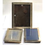 3 Vintage silver picture frames largest measures approx 21cm by 16cm please see images for details