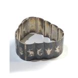 Niello silver siam bracelet measures approx 28mm wide