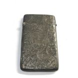 Antique silver card case Birmingham silver hallmarks