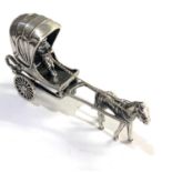 Dutch silver miniature horse drawn carriage dutch silver sword hallmarks