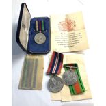 WW2 ER11 medals with boxed civil defence long service medal