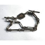 Antique silver albert chain and fob