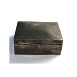 Silver cigarette box 11cm by 8cm total weight 279g