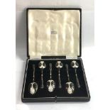 Silver and enamel tea spoons Birmingham silver hallmarks please see images for deatials