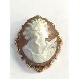9ct gold cameo brooch measures approx 5.5cm by 4.2cm weight 10.26g