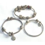 3 Silver pandora bracelets