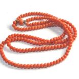 Antique double strand coral necklace