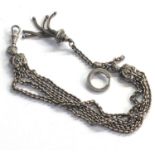 Victorian silver Albertina watch chain