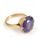 20ct gold synthetic Alexandrite ring mount not hallmarked but has been tested as 20ct gold weight of