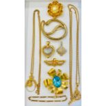 Selection of Joan Rivers costume jewellery to include necklaces, brooches, etc