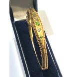 Antique 15ct gold and diamond bangle 9.5g