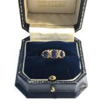 18ct diamond and sapphire ring weight 3g