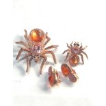 Butler ad Wilson spider brooch set