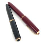 2 Parker 14ct nib fountain pens, untested