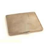 Antique engine turned silver cigarette case Birmingham silver hallmarks weight 132g