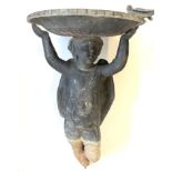 Fine 19th century garden lead fountain of a cherub, measures approx 23" tall please see images for