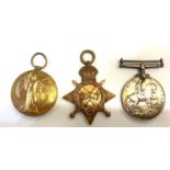 WW1 trio of medals to 11702 pte.w.fullerton H.L.I