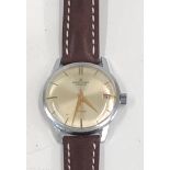 Vintage Breitling Geneve gents wristwatch, winds and ticks but no warranty is given