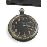Cased H Williamson Ltd London, Military pocket watch does not wind ticks when shaken broad arrow