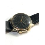 Vintage Sekonda 18 jewel alarm wristwatch black dial