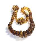 Amber bead necklace 90g