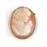 Signed 18ct gold mounted cameo brooch limited edition reads a goldsmiths limited edition n81 of