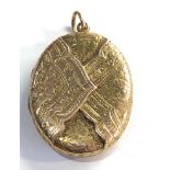Victorian 15ct gold locket measures approx 36mm by 28mm not hallmarked xrt as 15ct