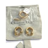Vintage Christian Dior hoop earring in original bag