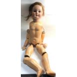 Large Antique Germany S STAR H PB 914 12 1/2 doll head in good condition body in poor condition will