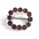 Antique Georgian garnet brooch