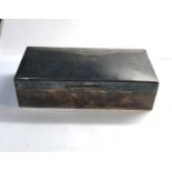 Large silver cigarette box measures approx 19cm by 9cm height 5.5cm total weight 480g weighted