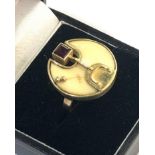 Vintage modernist 9ct gold ring weight 4.4g