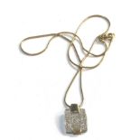 18ct white and yellow gold diamond pendant necklace