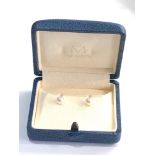 Mikimoto 18ct gold pearl studs boxed